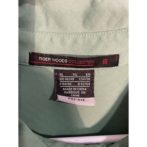 Nike Tiger Woods Collection Mens Polo Shirt Size XL Green Dri Fit *Logo* Golf - Picture 3 of 9